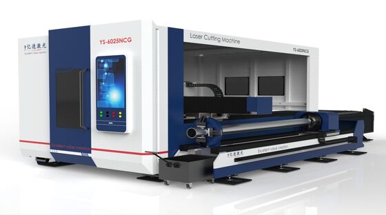 คุณภาพ  Integrated Fiber Laser Cutting Machine With Large-scale Exchange Table And Surrounding Tube Plate โรงงาน