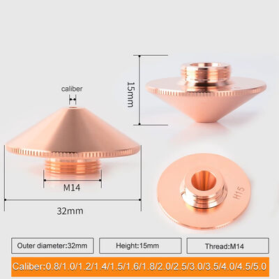 D32 H15 Laser Cutting Nozzle 2.0mm for Precision Cutting and Long Service Life